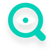 Vizcab : icone loupe avec oeil