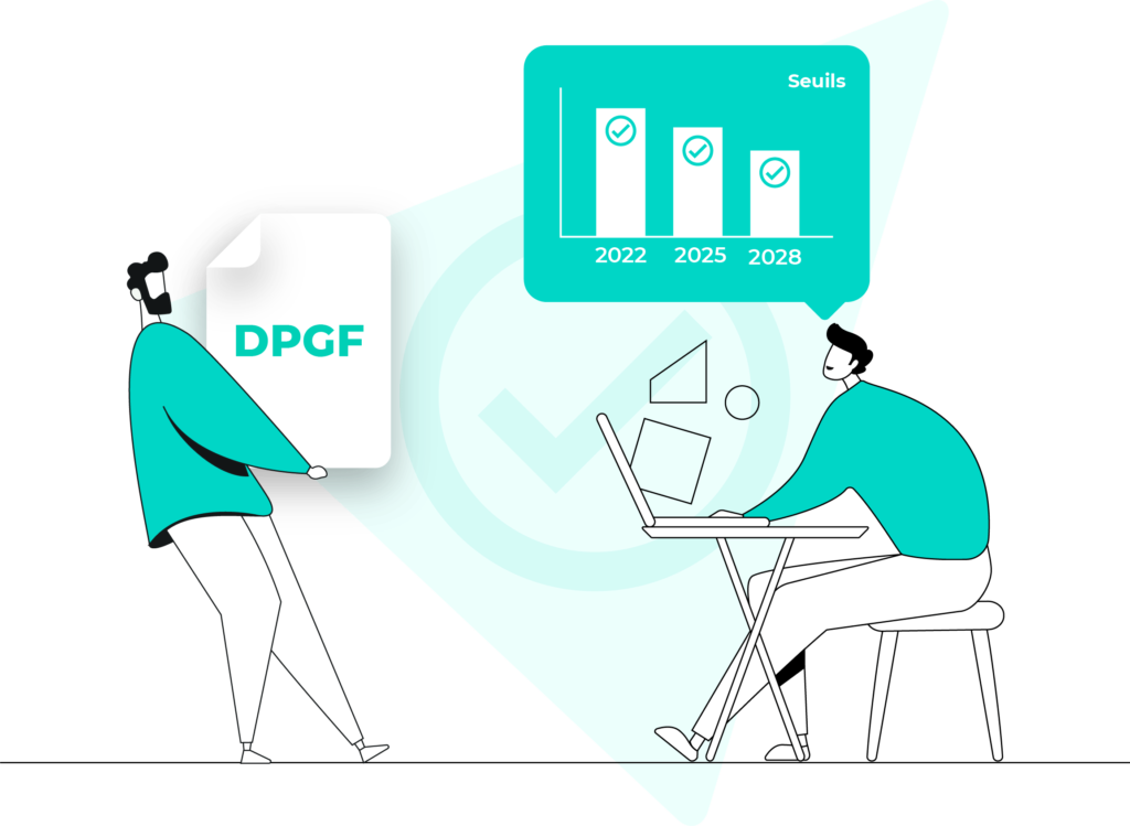 Vizcab : illustration DPGF et seuils 2022, 2025 et 2028