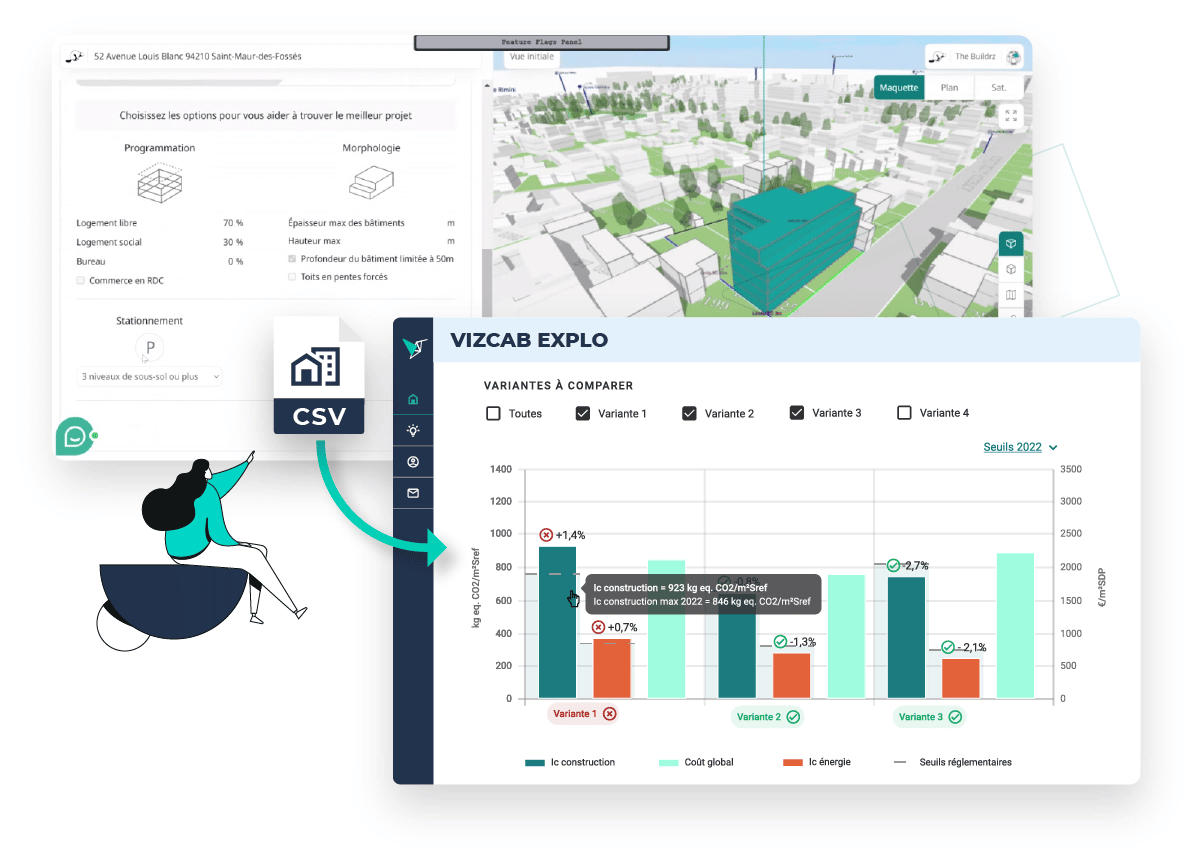 Vizcab : dashboard Vizcab Explo x Buildrz